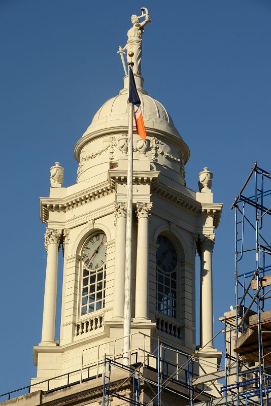 10-2 Statue of Justice Atop New York City Hall In New York Financial District